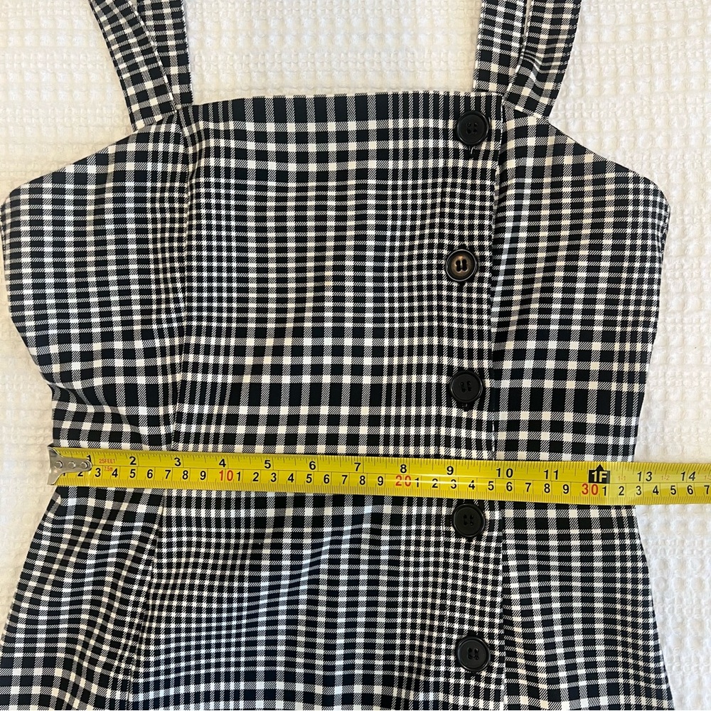 H&M Divided black white plaid pinafore dress - Picture 3 of 6
